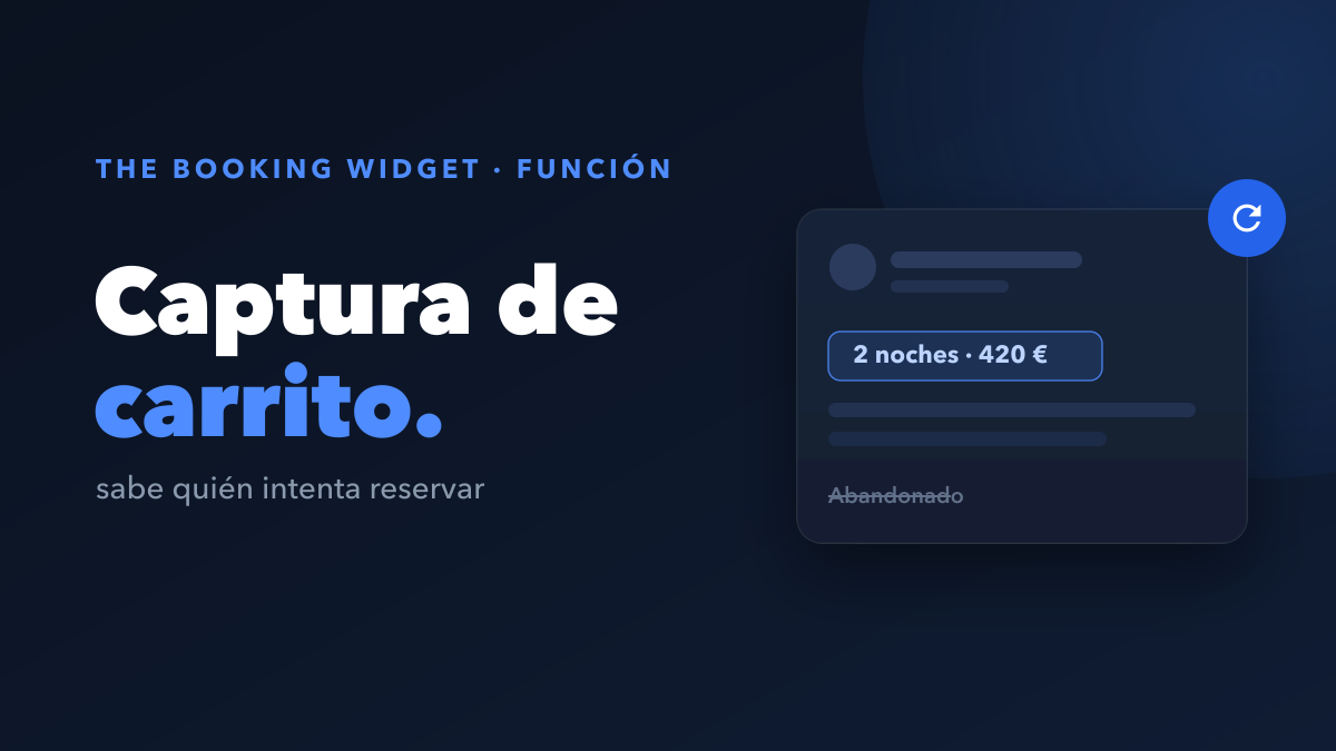 Captura de carritos abandonados: sabe quién quiere reservar