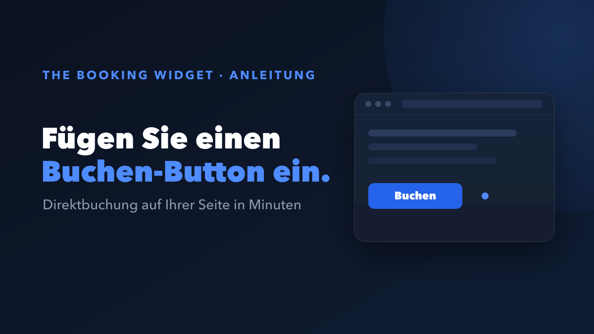 So fügen Sie Ihrer Website einen Direktbuchungs-Button hinzu (Schritt für Schritt)