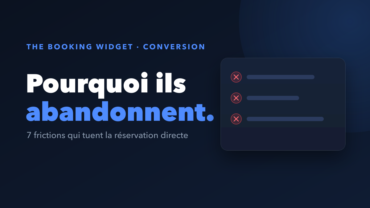 Pourquoi les voyageurs abandonnent leur réservation : 7 points de friction (et comment les corriger)