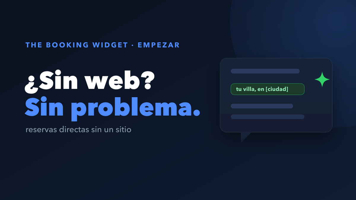 Cómo recibir reservas directas cuando aún no tienes sitio web