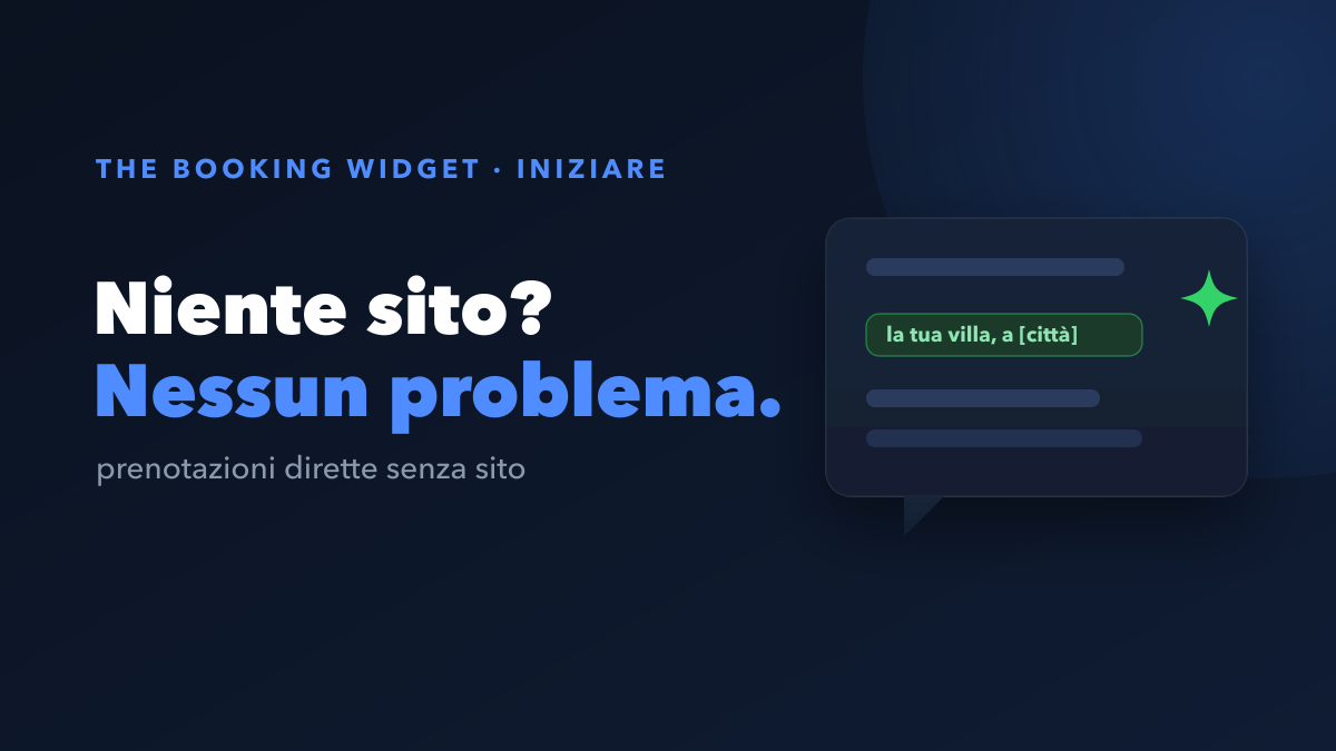 Come ricevere prenotazioni dirette anche senza sito web